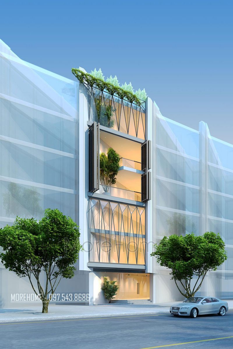 Thiết kế kiến trúc nhà phố Lạc Long Quân